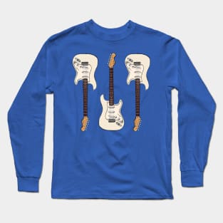 Triple Olympic White Stratocaster Long Sleeve T-Shirt